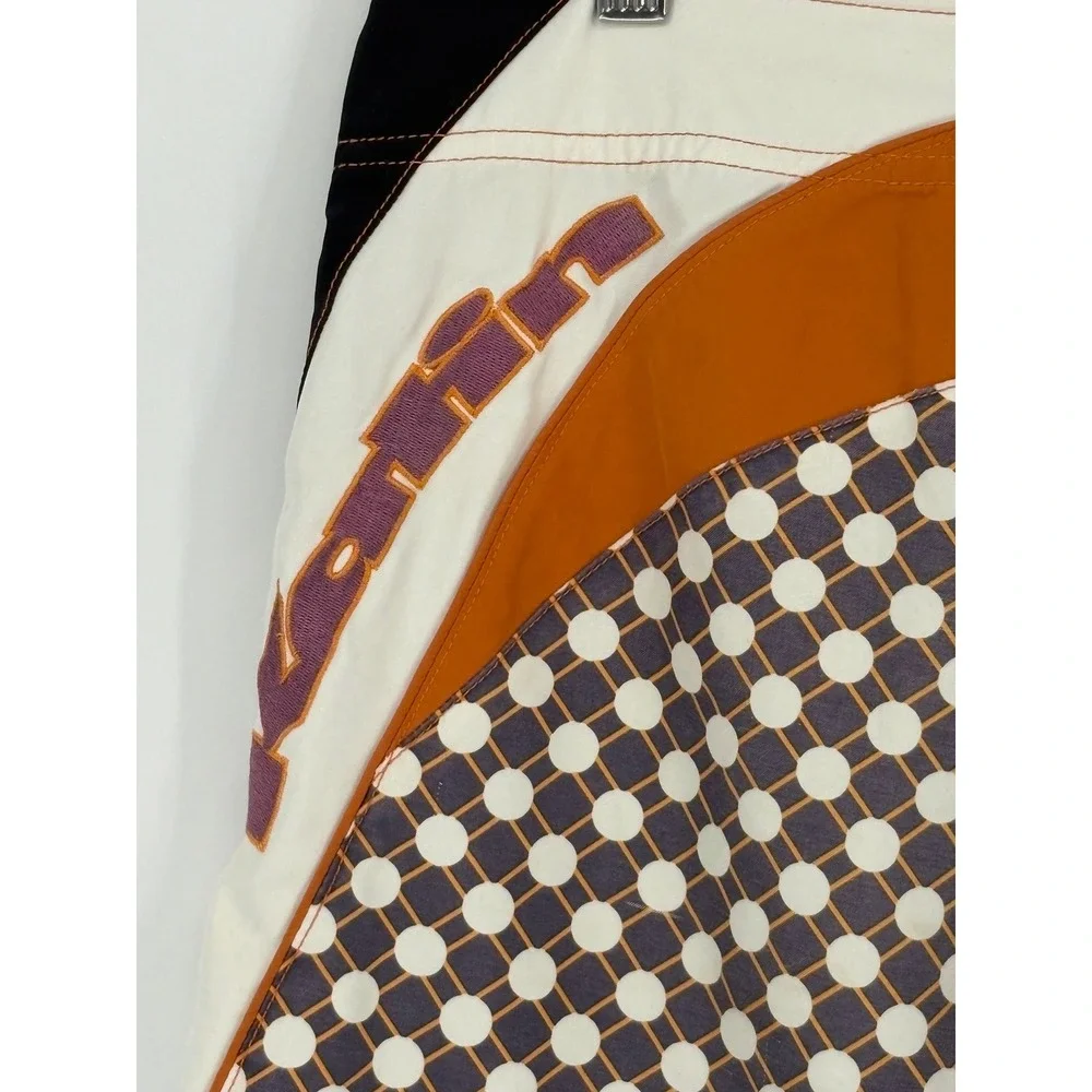 Katin Board Shorts Mens 34 Brown Polka Dot Geometric Retro Surf Swim Trunks
